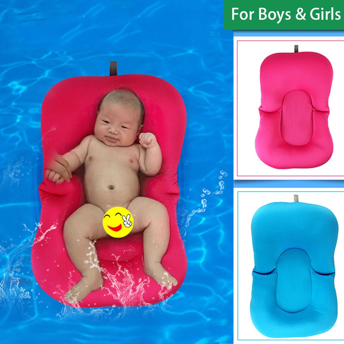 Baby Bath Seat Support Floating Baby Cushion Soft Baby Bath Pillow Non –  BABACLICK